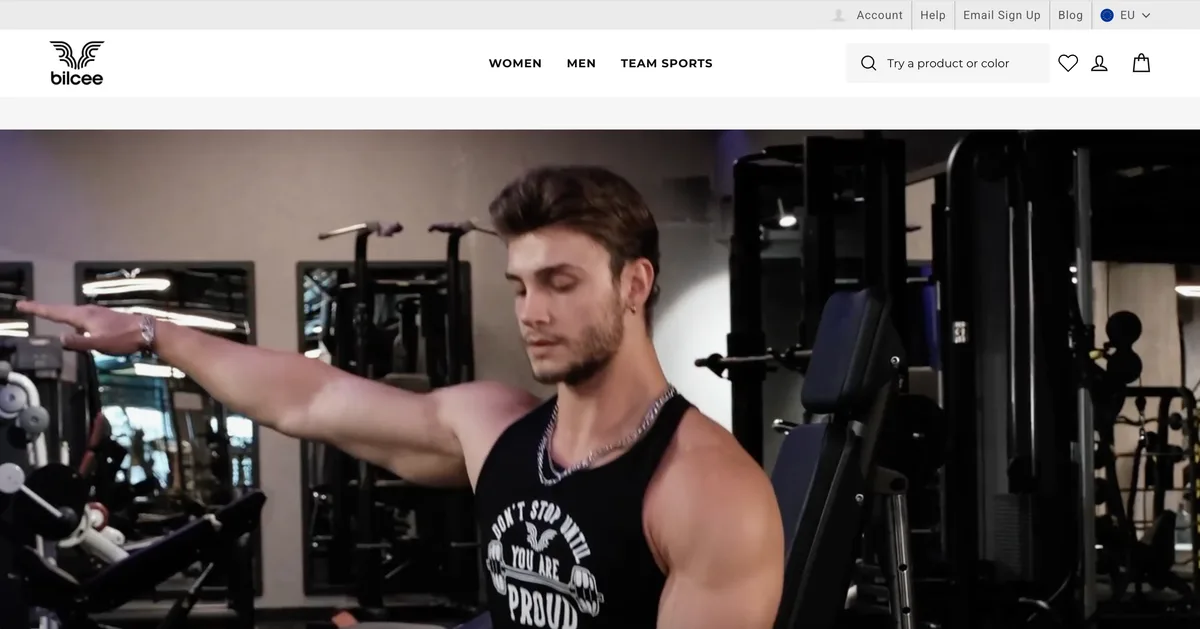Bilcee Shopify store screenshot