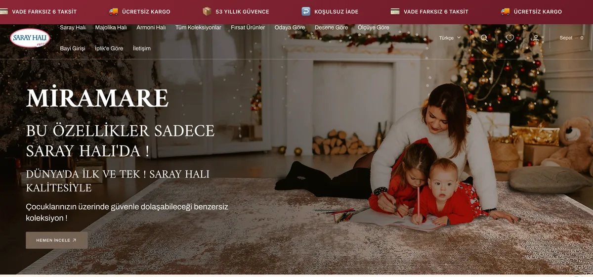 Saray Halı Shopify store screenshot