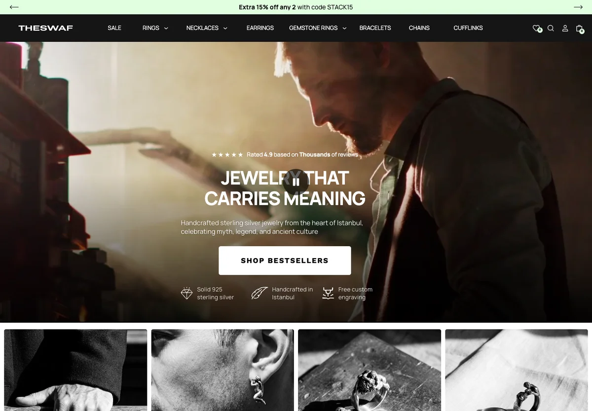 THESWAF Shopify store screenshot